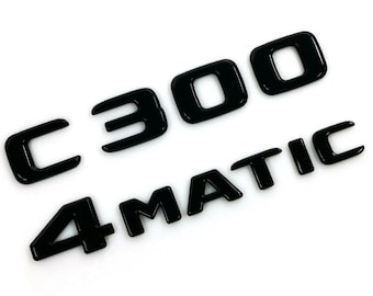 C300 & 4matic emblems gloss black badges fits mercedes benz w204 c300 brand new