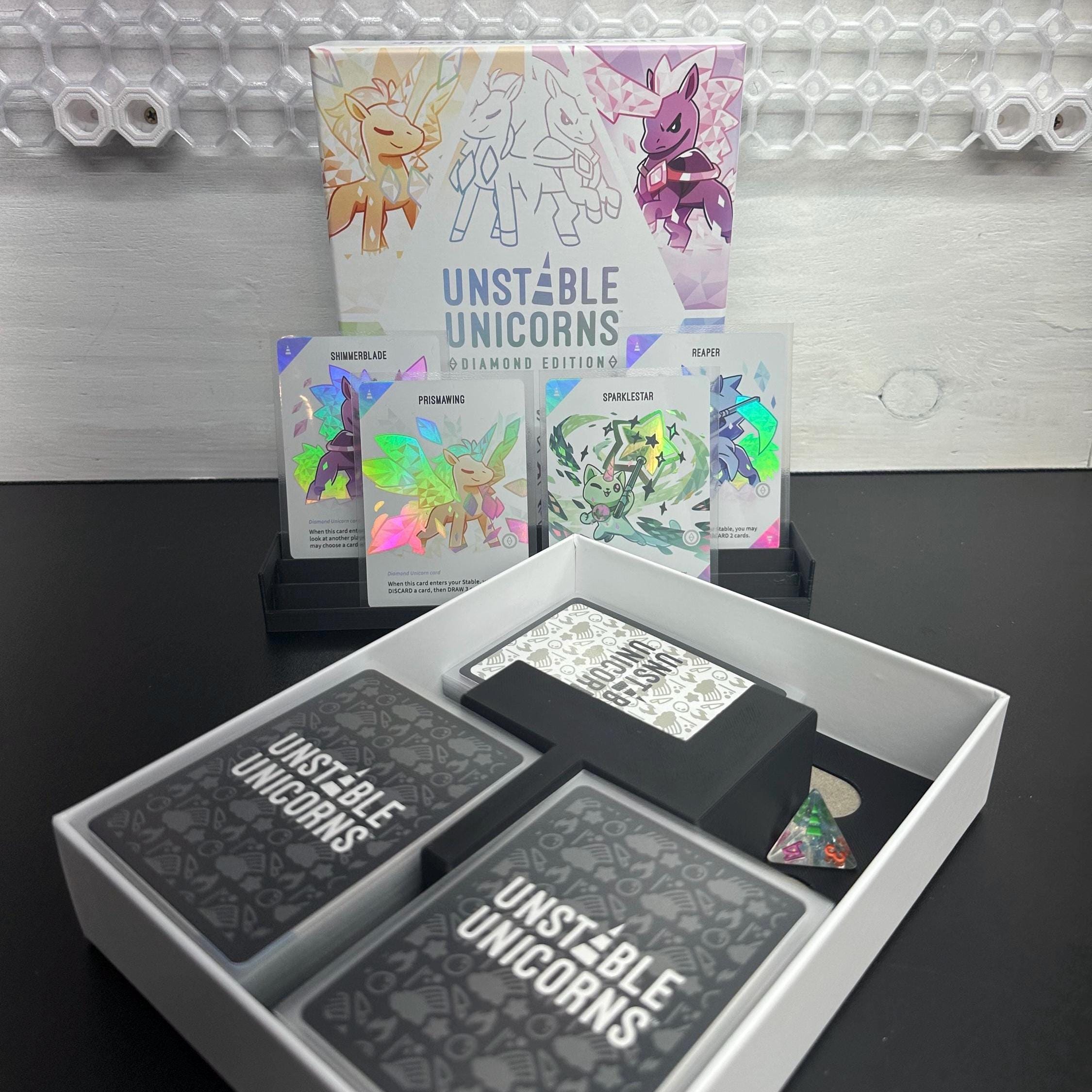 Unstable Unicorns Diamond Edition Card Organizer Box Insert | Fits Sleeved  and Standard Cards | Pivoting Card Holder Bundle - Etsy