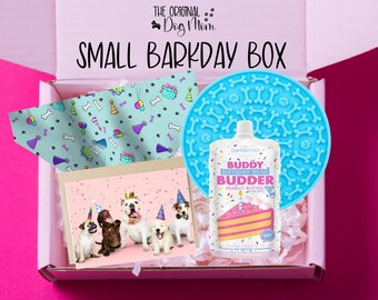 Barkday Box – A Birthday or Gotcha Day Gift Box for Dogs – Customizable Sizes & Treats – Perfect Dog Birthday Present | small barkday box
