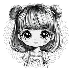 Chibi girl coloring pages