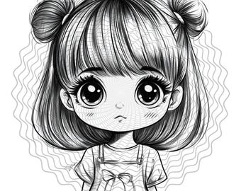Chibi girl coloring pages