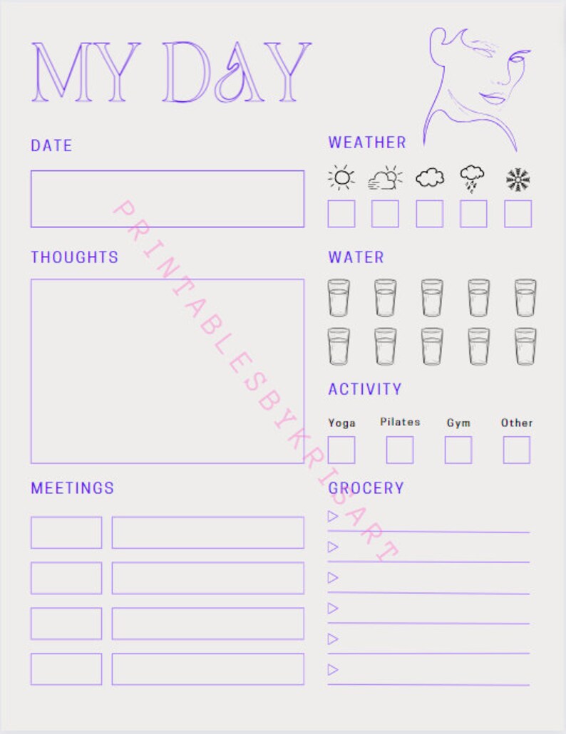 My Day Printable Planner - Etsy