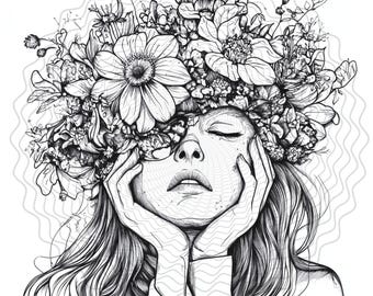 Calm & Color: Printable Mental Health Coloring Page