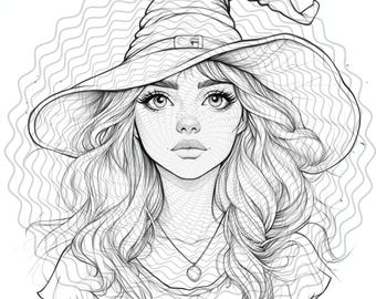 Enchanted Witch: Fun and Cute Coloring Page