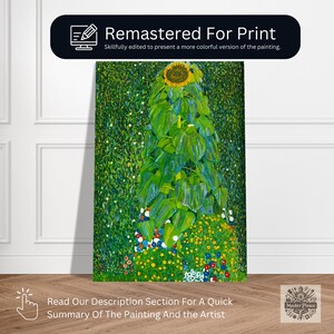 Gustav Klimt Sunflower Impression Art Fit for IKEA Frames (1906) Green & Yellow Poster