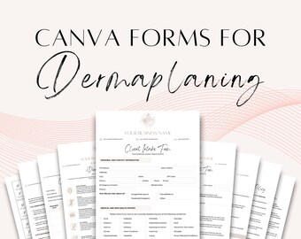 Dermaplaning Treatment Forms - Editable Client Intake, Consent, Consultation Forms for Estheticians, Aesthetic Services, Beauty Salons