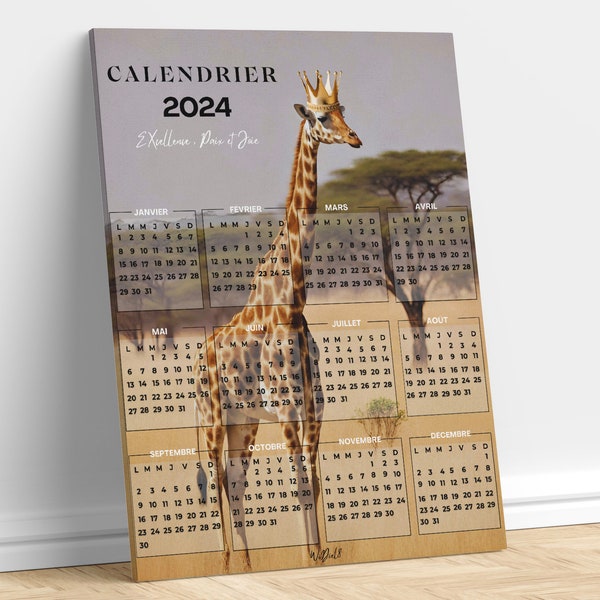 CALENDRIER TOILE | 2024 personnalisable - Collection Afrique