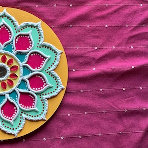Lippan Art Wall Decor: 14&quot; Mirror Mandala, Ready to Hang