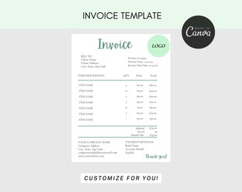 Sample Invoice Statement Pdf Invoice Template Editable, Small Business Invoice Download, Invoice PDF ...