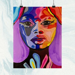 Intrigued Essence: Abstract Portrait