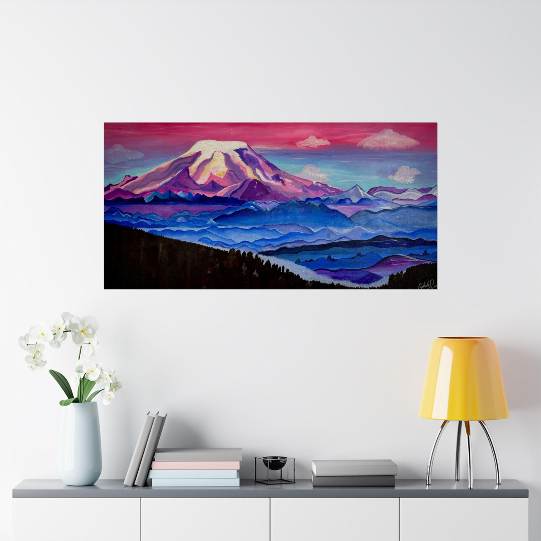 Mountain Serenity - Abstract Landscape Print - Etsy