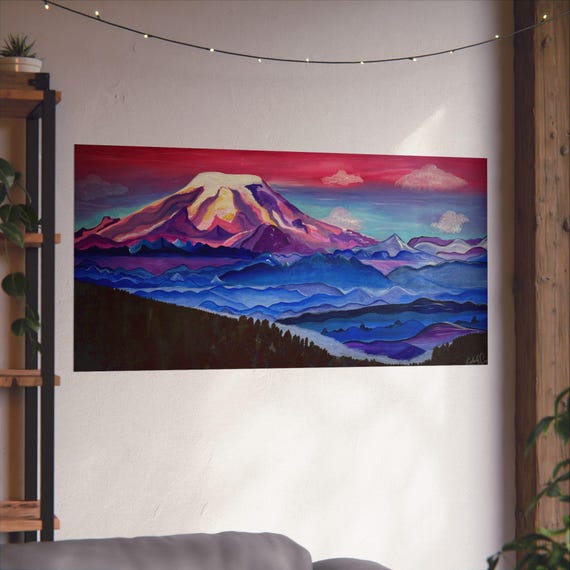 Mountain Serenity - Abstract Landscape Print - Etsy