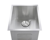 Handmade Rectangular Undermount Kitchen Sink, Modern Style Satin Polished Finish, Stainless Steel Bar Sink, outdoor kitchen sink