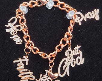 Sliver Chain Link Heart Charm Bracelet. WS-102 - Etsy