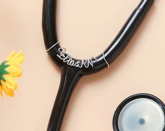 Stethoskop-Namensschild für Doktor oder Krankenschwester Personalisierte Stethoskop-Charme ID-Tag-Zubehör, danke Geschenk für Doktor-Krankenschwester-Abschlussgeschenk