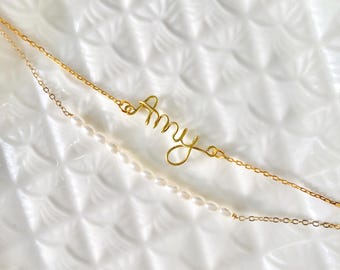 Aangepaste naamarmband, gepersonaliseerde draadnaam armbandcadeaus, aangepaste draadnaamsieraden, draadwikkelarmband, bruidsmeisjecadeaus voor haar