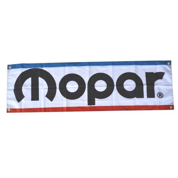 Mopar  Flag Racing Chrysler Automobiles Motor Parts (1.5x5 ft)