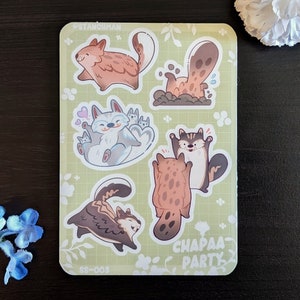 Chapaa Party Sticker Sheet: Palia Inspired Animal Stickers