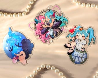 Miku Clear Vinyl Sticker: Vocaloid Inspired Clear Decal