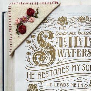 Bookmark Corner Hand Embroidered