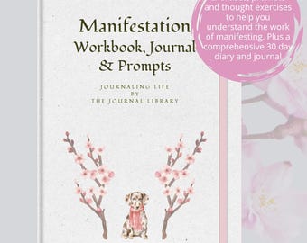 Manifestation digital Goal Setting Planner Worksheets Journal Digital Product 30 day Workbook and Journal for Women self improvement planner