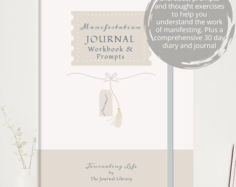 30 day Manifesting Vision Journal for Busy Women Planner Workbook for Professionals Daily Self Help Journaling Prompts manifestation diary
