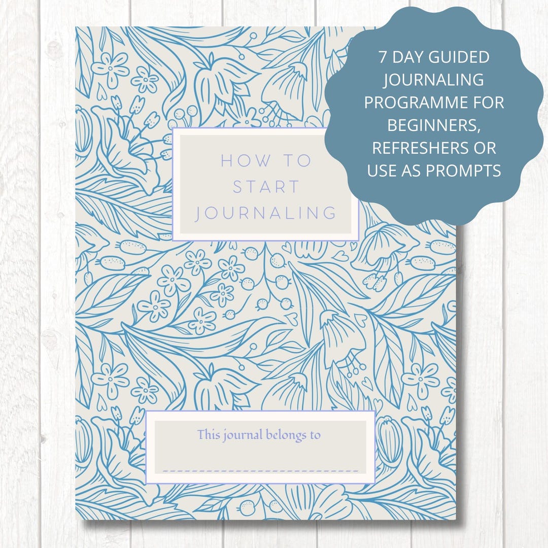 How to Journal Printable Guided Workbook for Women Mindfulness Digital ...