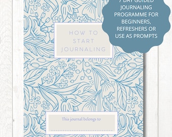 How to journal printable guided workbook for women mindfulness digital journal with tasks self reflection prompts and creative writing