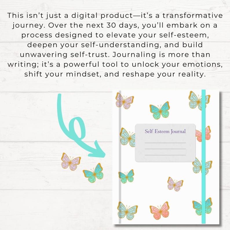 Guided Self Esteem Journal Printable Workbook Instant Download Pdf ...