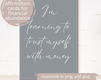 Financial Abundance Gift Inspiring Cards Instant Download Affirmation Wellness Prompt Pack Prosperity Digital Prints Bundle goal stickers