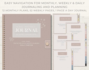 Digital Journal 2025, Digital Daily Planner 2025, Goodnotes Planner, Yearly Monthly Daily Digital Planner, iPad Planner, Digital Journal Pdf