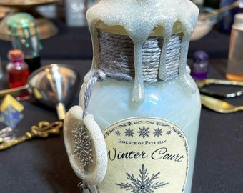 Winter Court Potion Bottle | Bookish Gifts | Bookshelf Decor | ACOTAR | Decorative Potion | Fantasy Gifts | Bookworm Gifts | Prythian | SJM