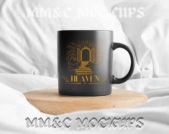Black Mug Mockup Bundle: Ceramic Coffee Cup Styled Stock Photo (Digital Download)