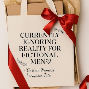 Personalized Book Lover Tote Bag: Fictional Men, Eco-Friendly Cotton Canvas