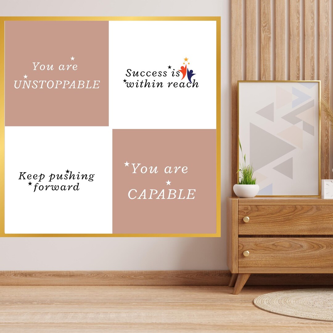 Motivational Wall Art Bundle: Inspirational Quotes (digital Download ...
