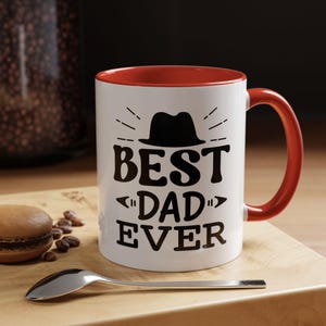 Best Dad Ever Coffee Mug Gift for Dad from Kids Funny Father&#39;s Day Mug Personalized Dad Cup Unique Ceramic Coffee Mug for Him