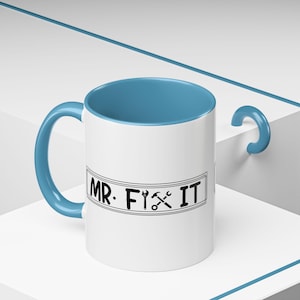 Mr Fix It Mug Funny Fathers Day Gift for Handy Dad - Custom Coffee Cup for DIY Dads, Repairman, Handyman, Unique Gift for Him