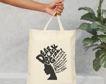 Melanine draagtas, beste zwarte meid, zwarte vrouw, Black History Month, Black Lives Matter, cadeau voor zwarte vrouw, melaninetas