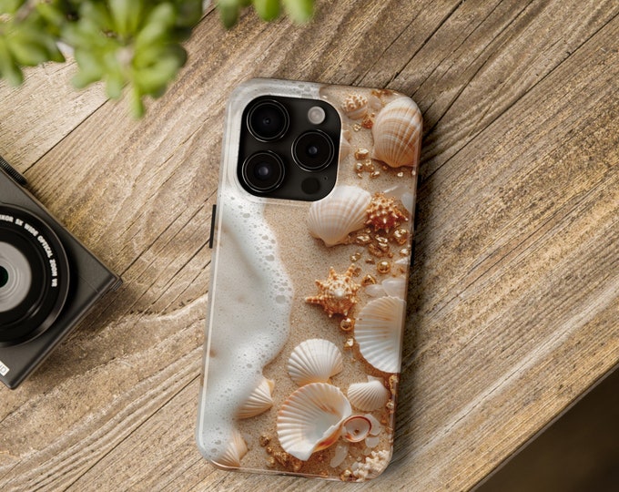 Featured listing image: Seashells Tough Phone Cases, Seashells Lover Gift Ideas, Seaside Case, Beach Shells
