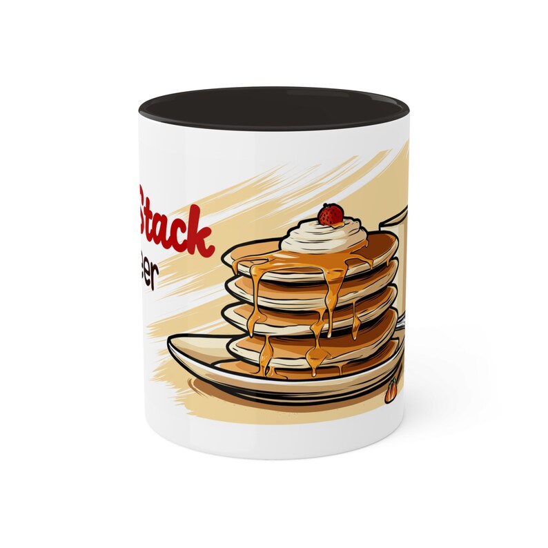 Tazza Full Stack Engineer - Tazza in ceramica da 11 once con pila di pancake a tema codice - Tazza da caffè per sviluppatori in rosso o nero - Regalo per programmatori immagine 7
