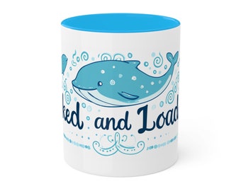 ドッキング アンド ロード マグ - コンテナ シップ デベロッパー カップ - 11 オンス ブルー & ホワイト コーディング コーヒー マグ - デベロッパー ドッカー マグ