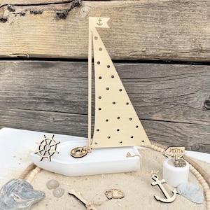 3D-Druck Datei inkl. Gewerbelizenz - Segelboot Rumpf für Holzsegel - Segelboot-Maritime Deko