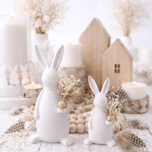 3D-Druck Datei inkl. kleiner Gewerbelizenz- STL-Hase mit Blümchen-Osterhase-Bunny-Easter