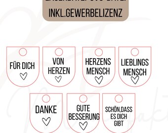 Laser file-Digital file-SVG- incl. commercial license- Gift Tags For YOU