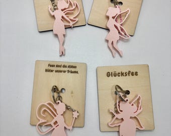 3D printing file including commercial license - STL keychain fairies including laser file