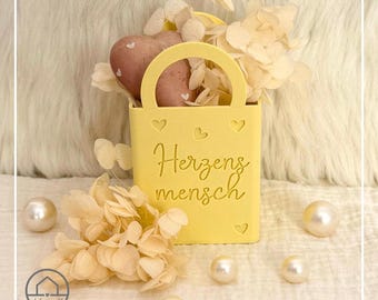 3D print file including commercial license - STL - Gift bag "Heartfelt Person"