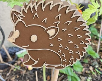 3D printing file including commercial license - STL garden stake hedgehog