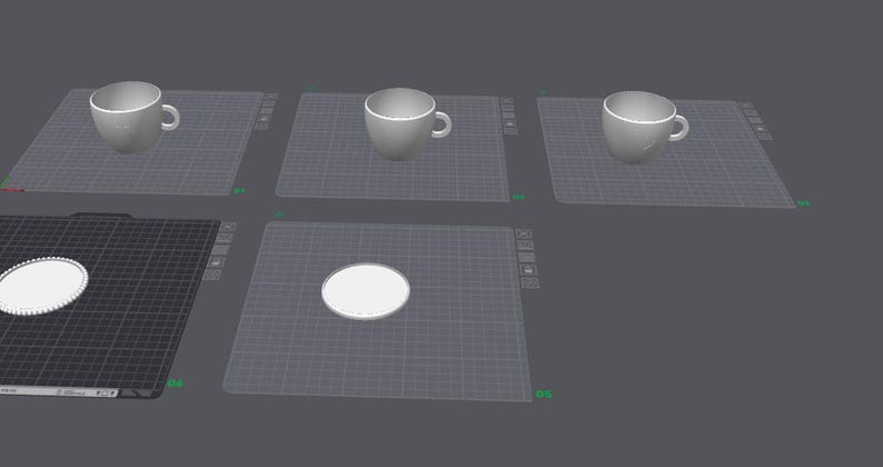 Fichier d'impression 3D avec licence commerciale incluse - Mug cadeau STL - 3 modèles différents + soucoupes image 5