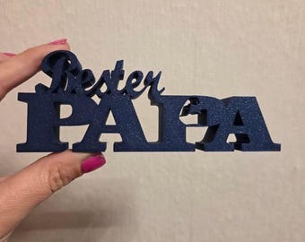 3D printing file including commercial license - STL Best Dad lettering