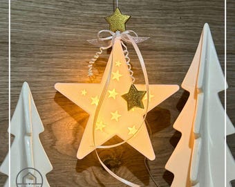 3D-afdrukbestand inclusief commerciële licentie - STL-lichtster hangend inclusief SVG-bestand